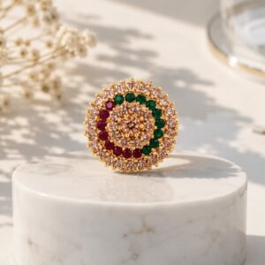 Regal Multicolor Floral Ring