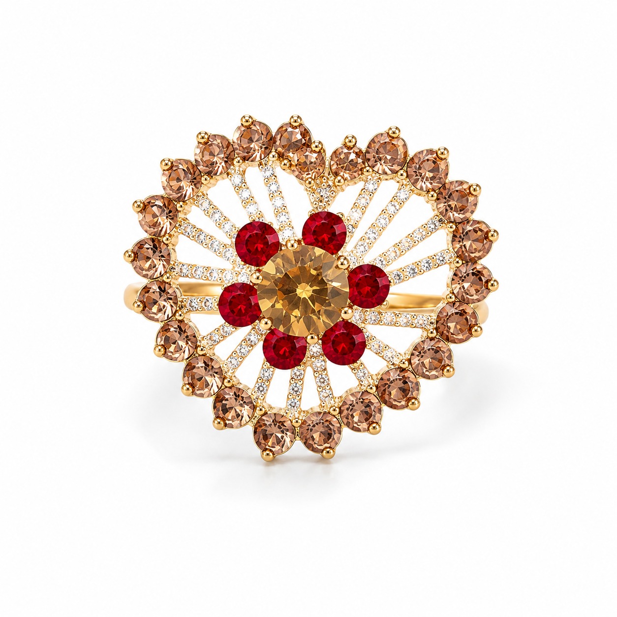 Heart Bloom Crystal Ring - Image 3