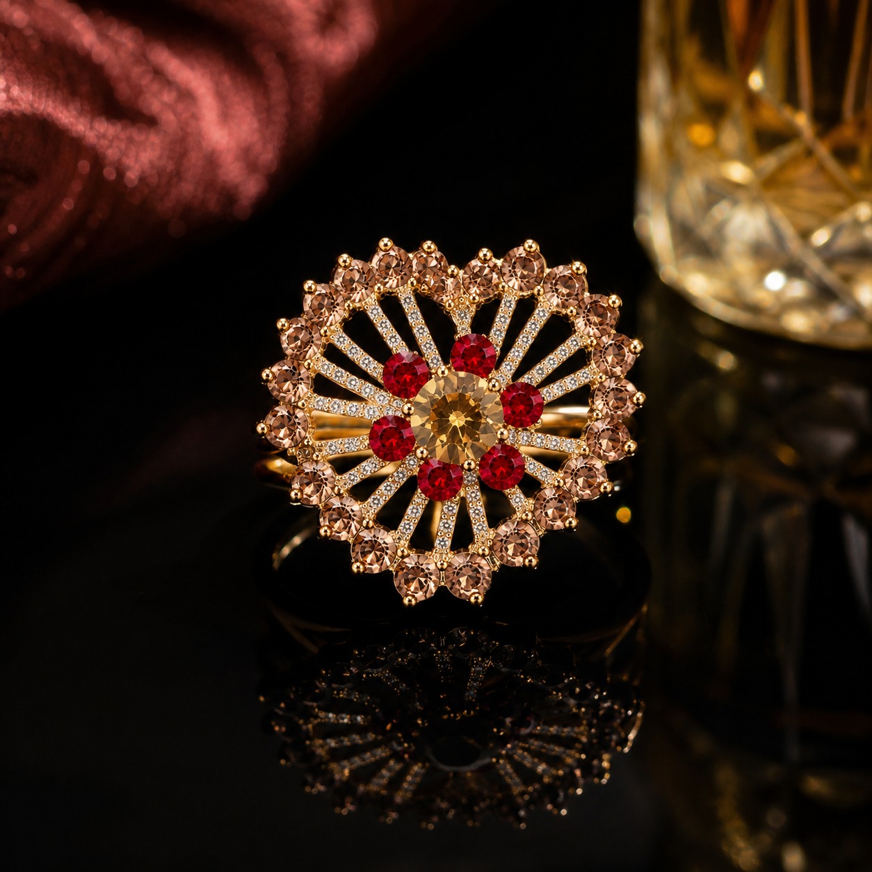 Heart Bloom Crystal Ring - Image 5
