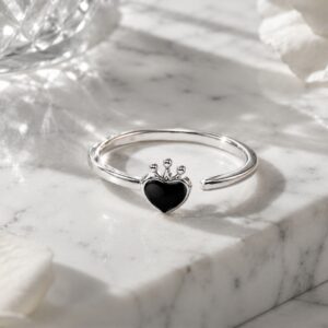 Princess Heart Adjustable Ring for Women – Elegant Heart Design Fashion Ring