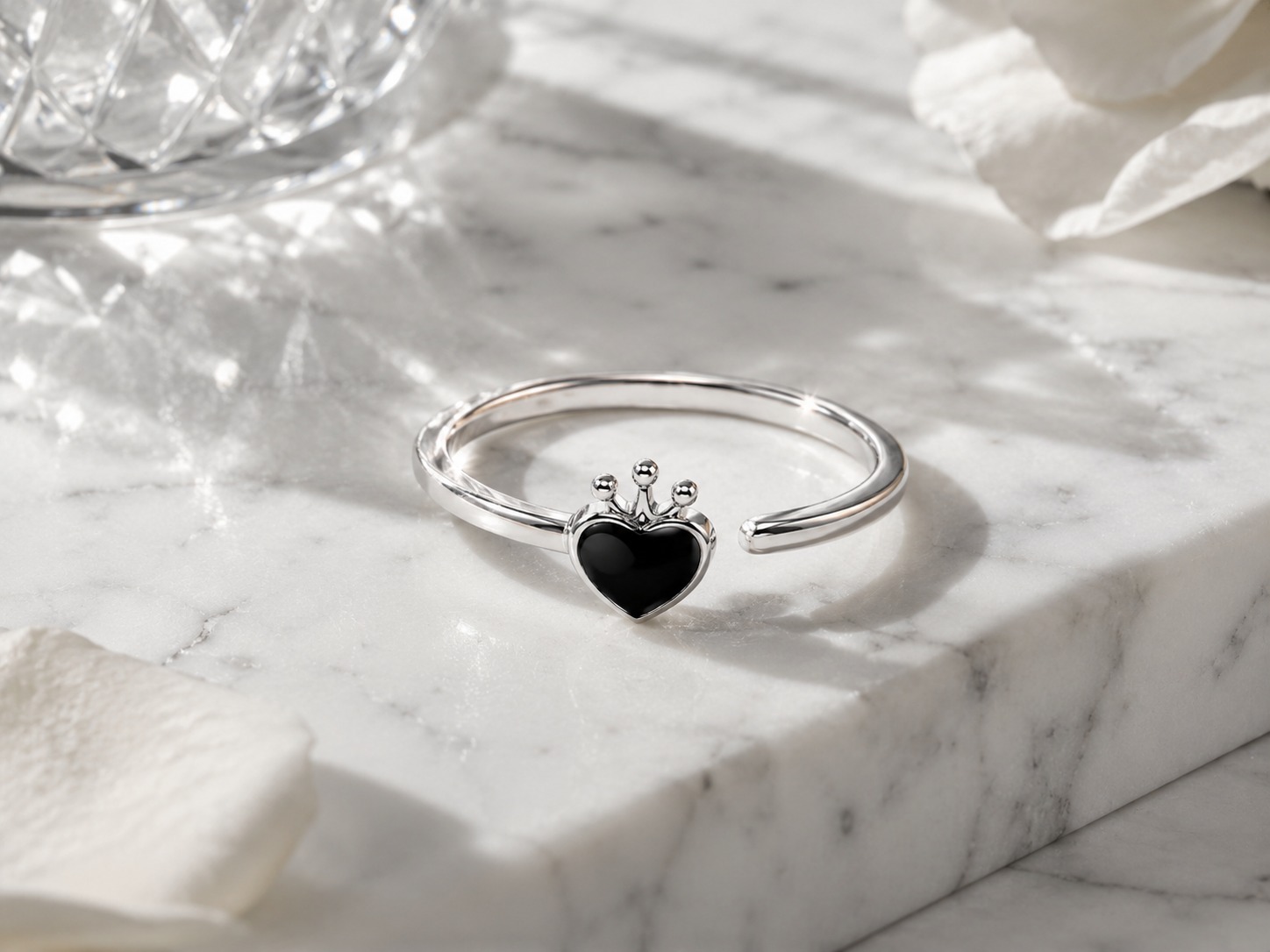 Princess Heart Adjustable Ring for Women – Elegant Heart Design Fashion Ring