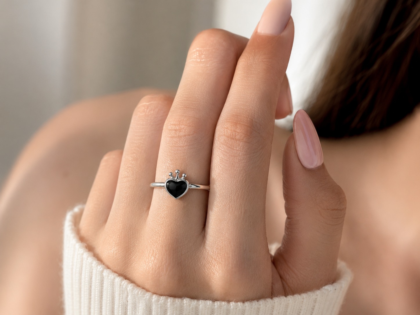 Princess Heart Adjustable Ring for Women – Elegant Heart Design Fashion Ring