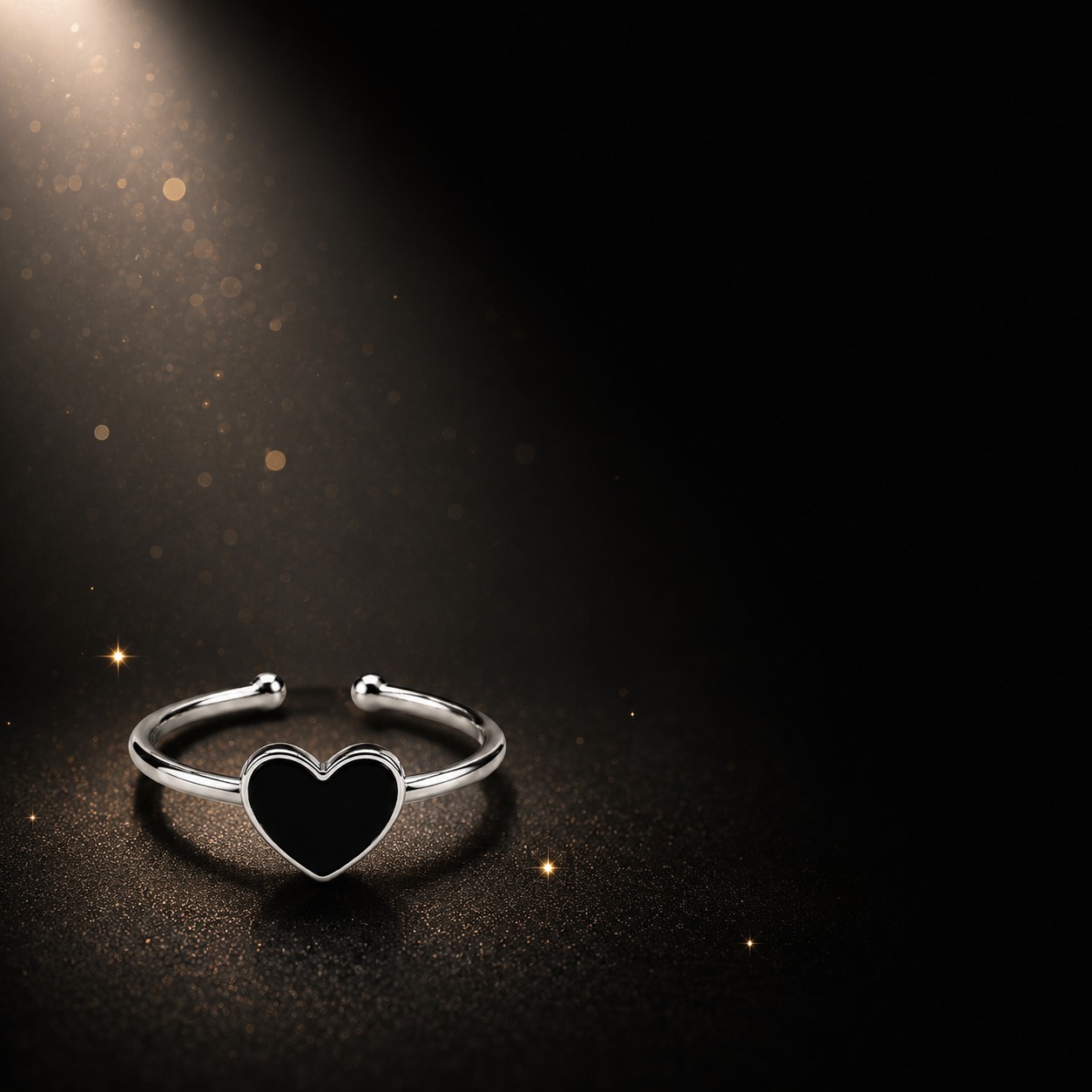 Black Heart Elegance Ring - Image 3