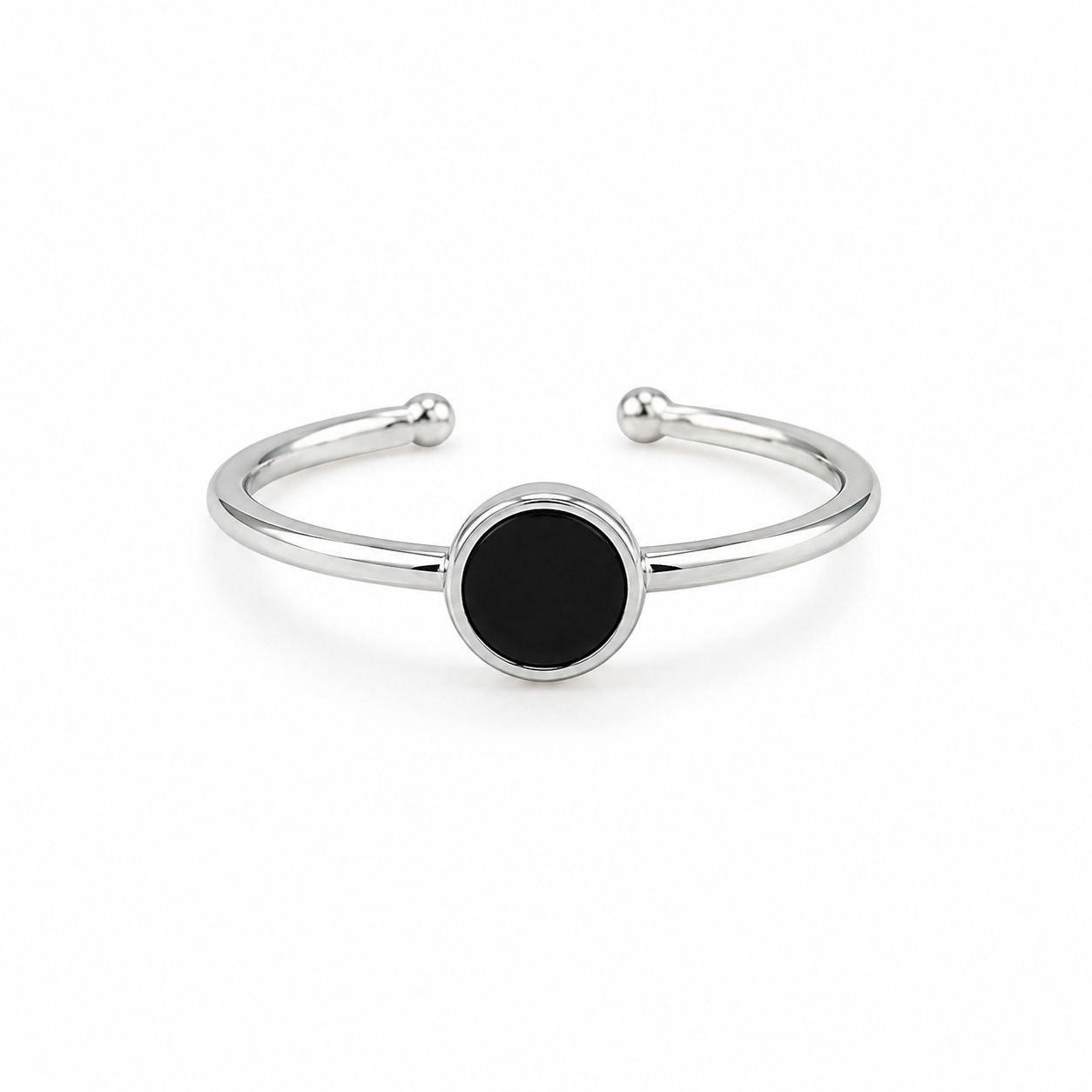 Eclipse Black Circle Ring - Image 2
