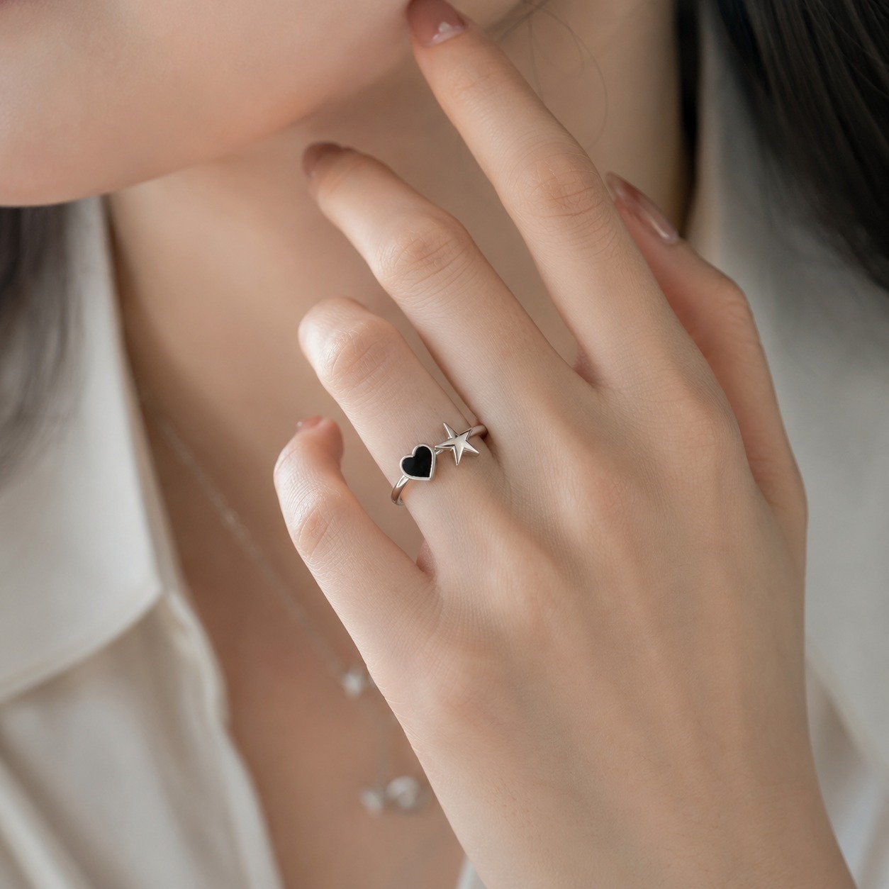 Eclipse Heart Ring for Women – Elegant Heart Design Fashion Ring