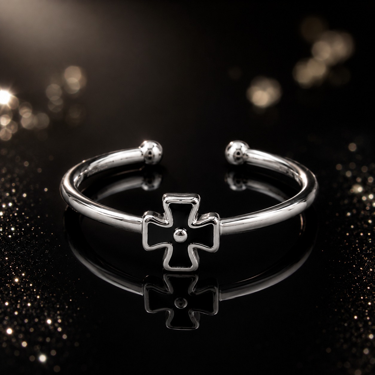 Modern Korean Cross Ring for Women – Elegant Minimalist Cross Design Ring