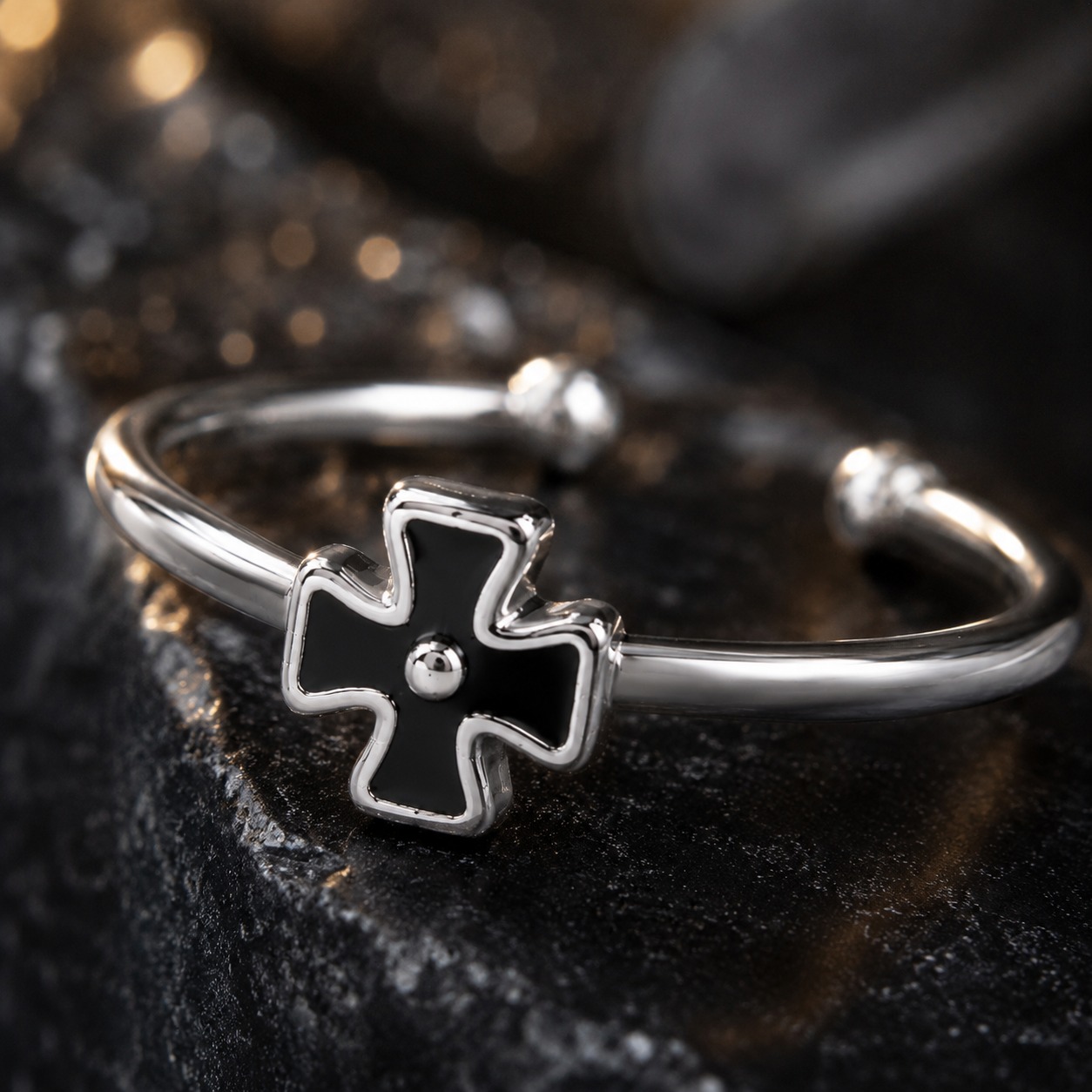 Modern Korean Cross Ring - Image 3