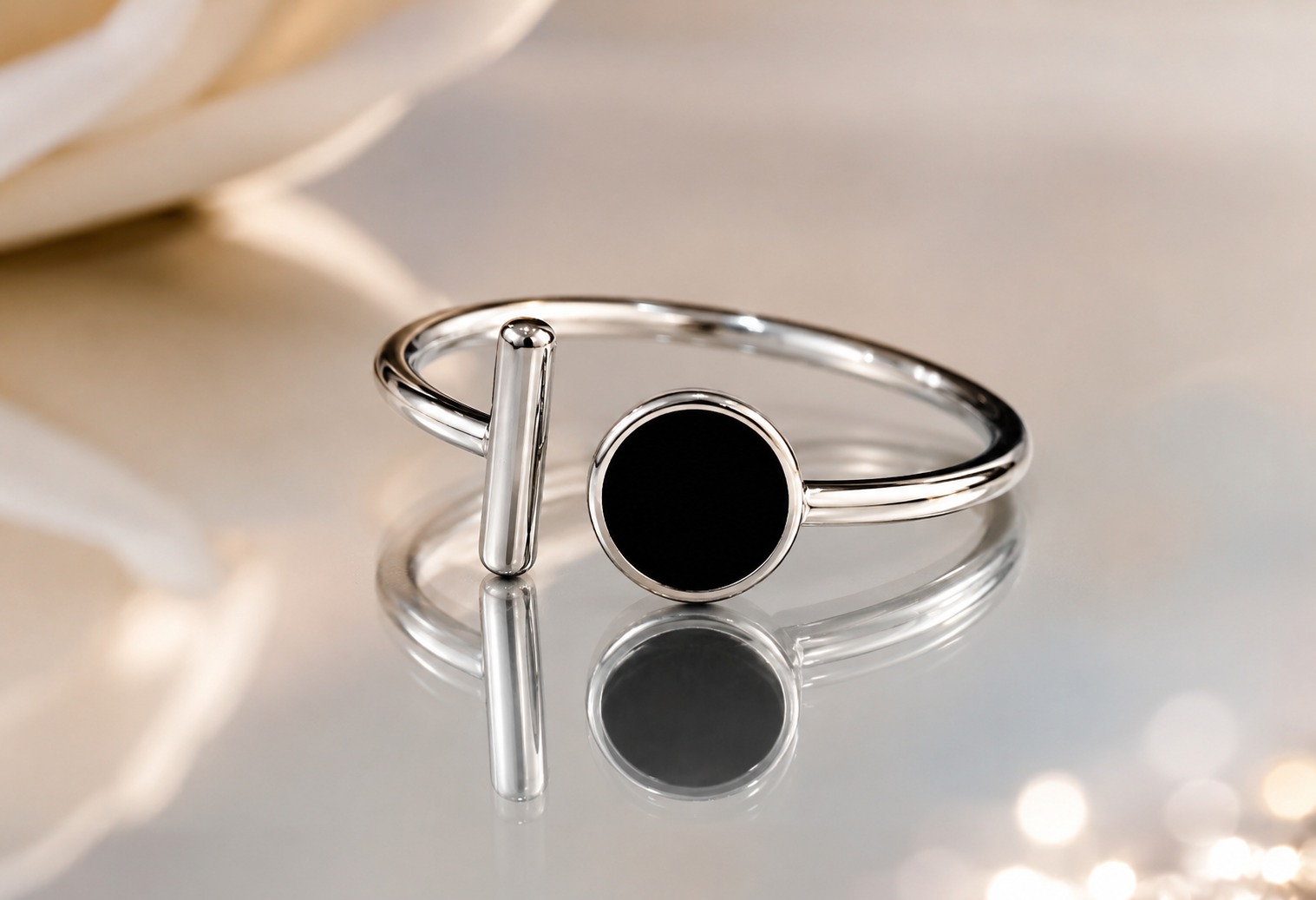 Modern Muse Ring with sleek minimal design and polished silver finish for elegant everyday fashion style