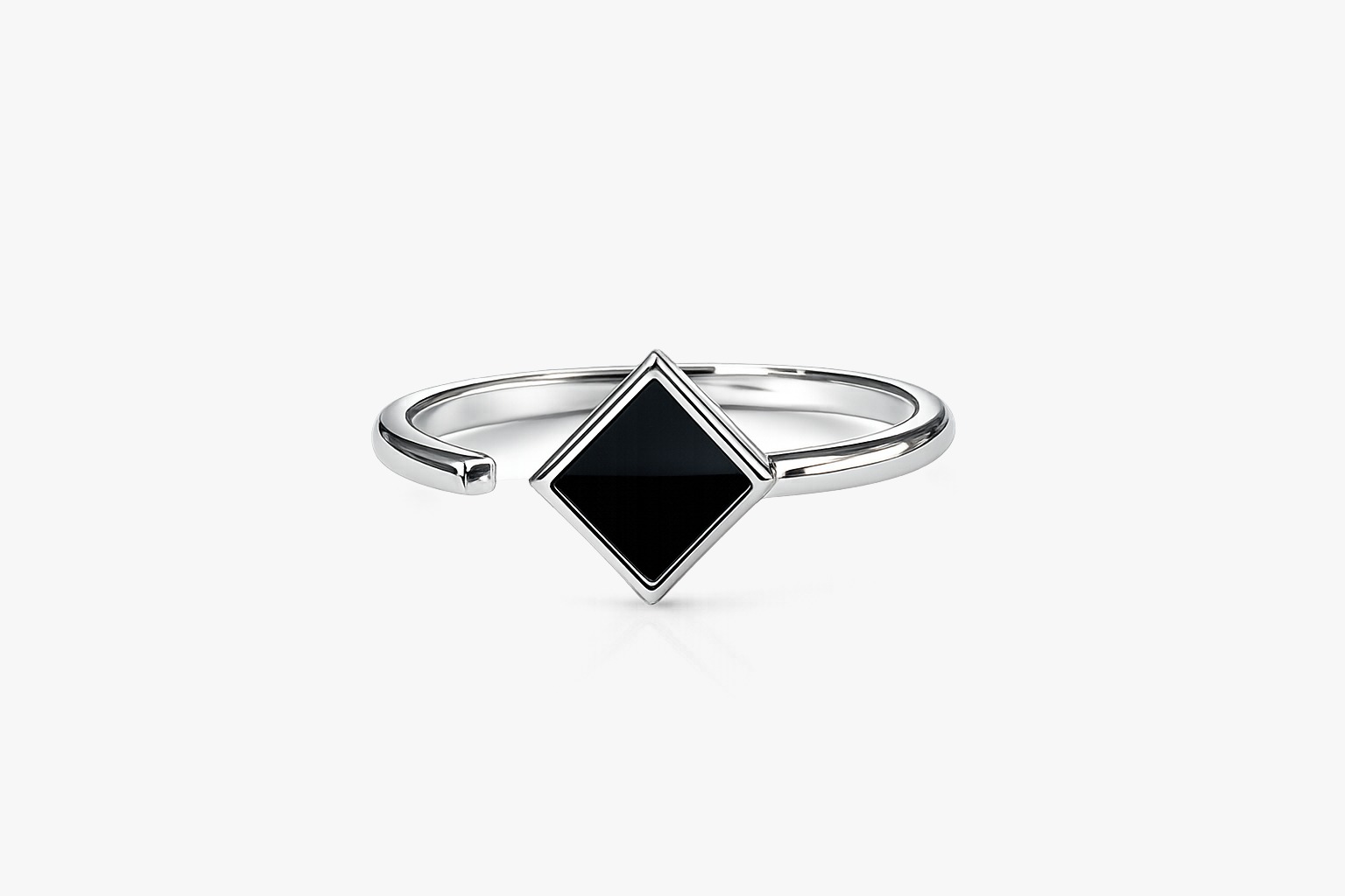 Black Prism Silver Ring - Image 2