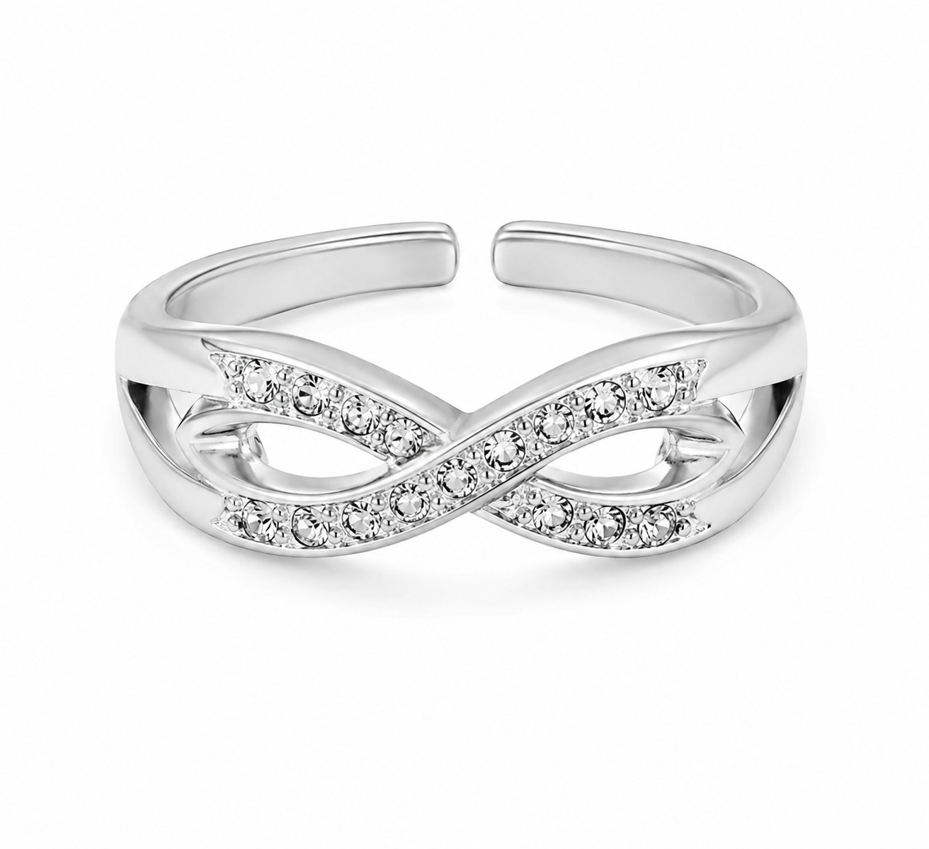 Silver Infinity Charm Ring - Image 3