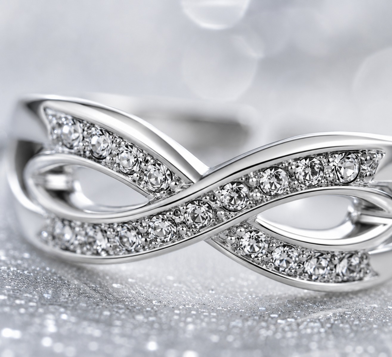 Silver Infinity Charm Ring - Image 2