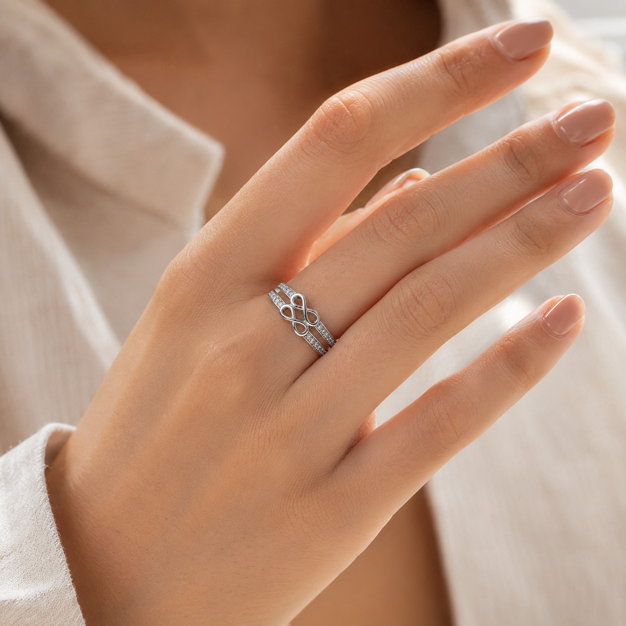 Infinity Love Crystal Ring - Image 5