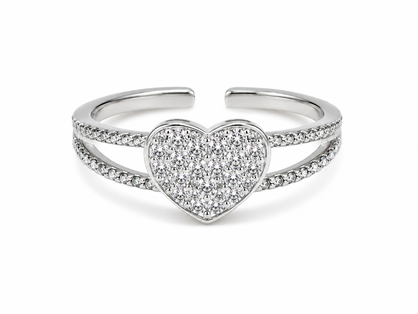 Heart Love Adjustable Ring - Image 2