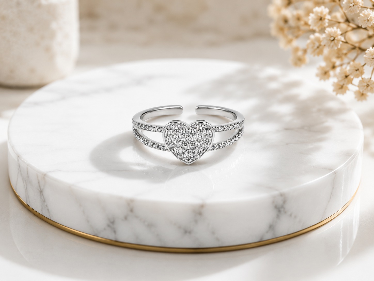 Heart Love Adjustable Ring - Image 3