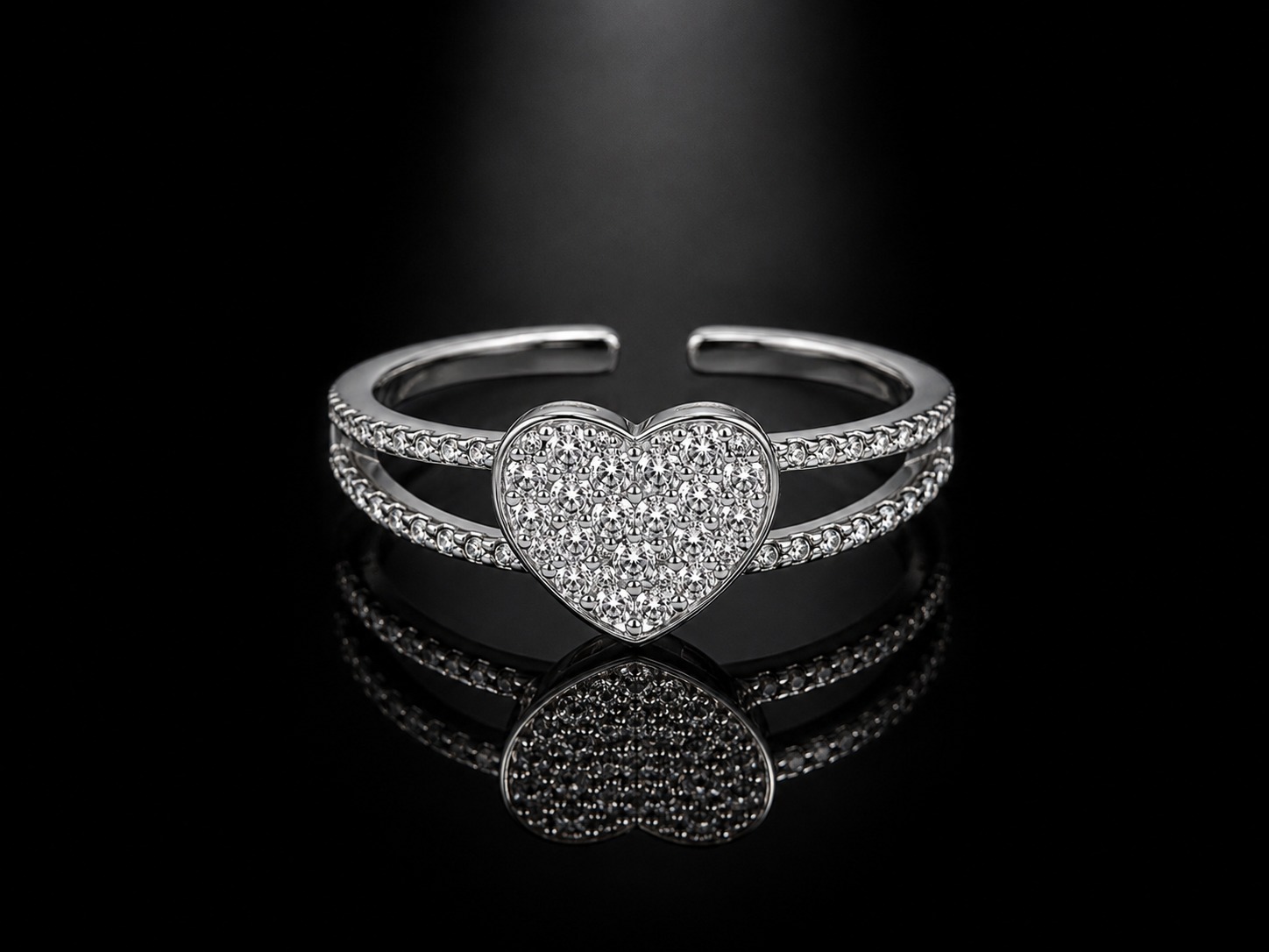 Heart Love Adjustable Ring - Image 6
