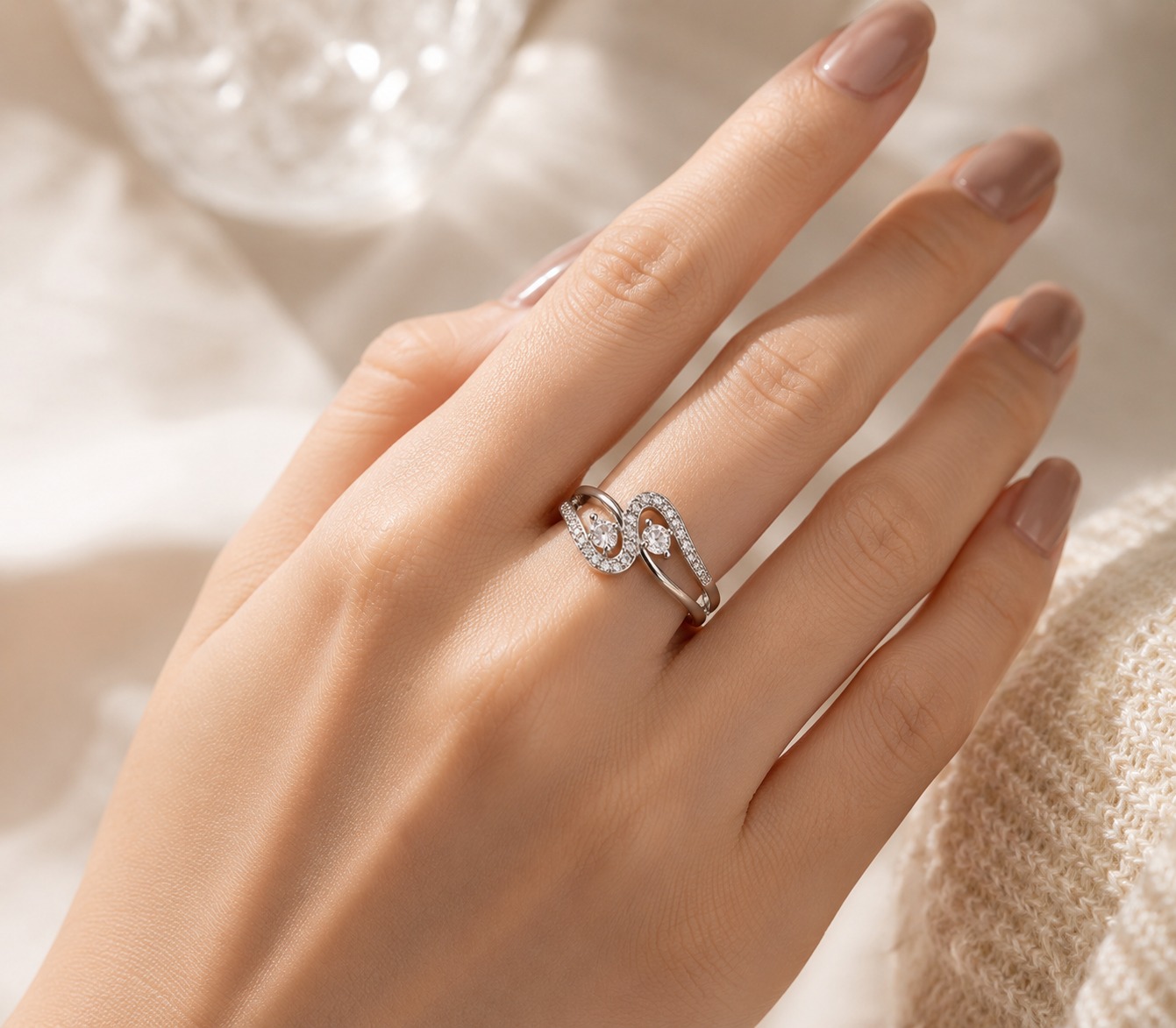 Silver Swan Adjustable Ring for Women - Image 6