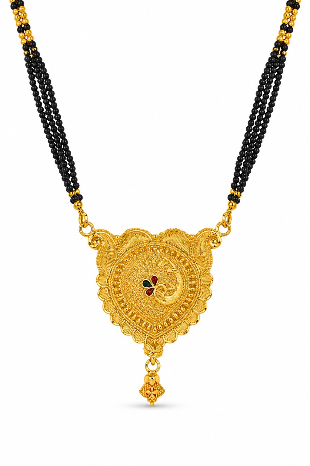 Traditional Gold Plated Heart Peacock Mangalsutra for Women - Image 4