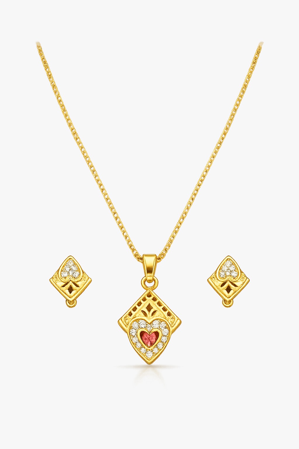 Royal Heart Sparkle Necklace Set - Image 5