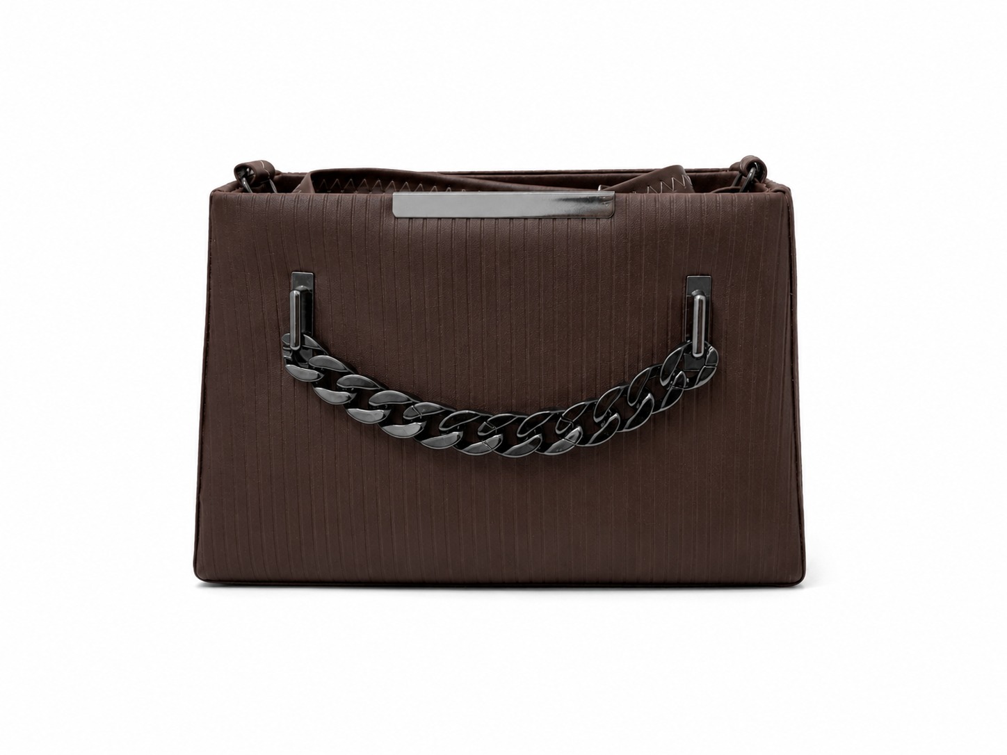 Luxe Noir Chain Handbag - Image 3