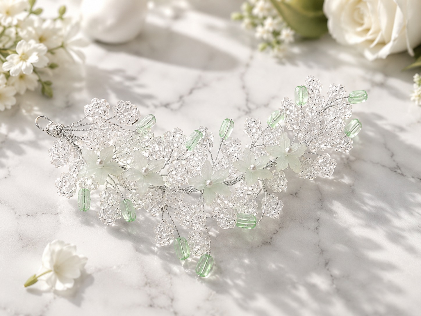 Crystal Bloom Bridal Hair Vine - Image 2