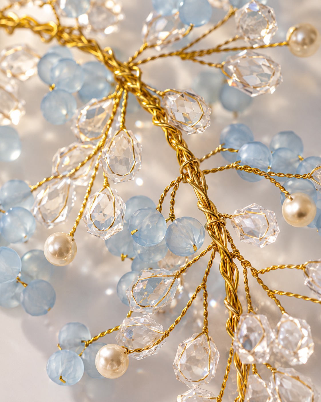 Azure Bloom Crystal Hair Vine - Image 2