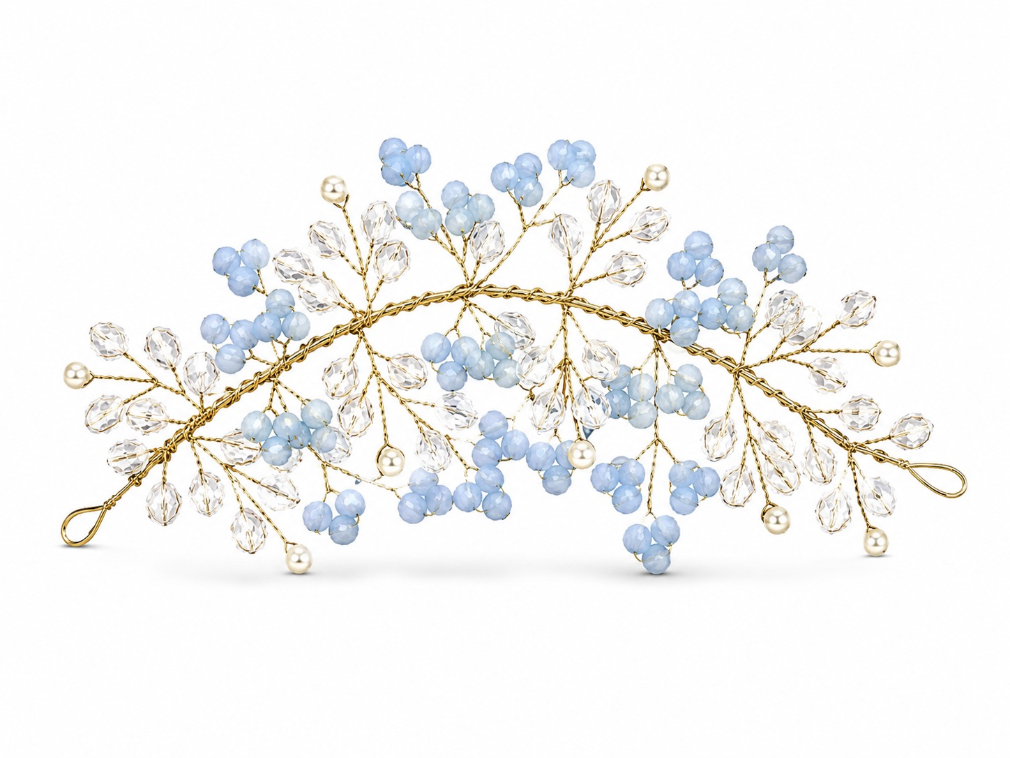 Azure Bloom Crystal Hair Vine - Image 3