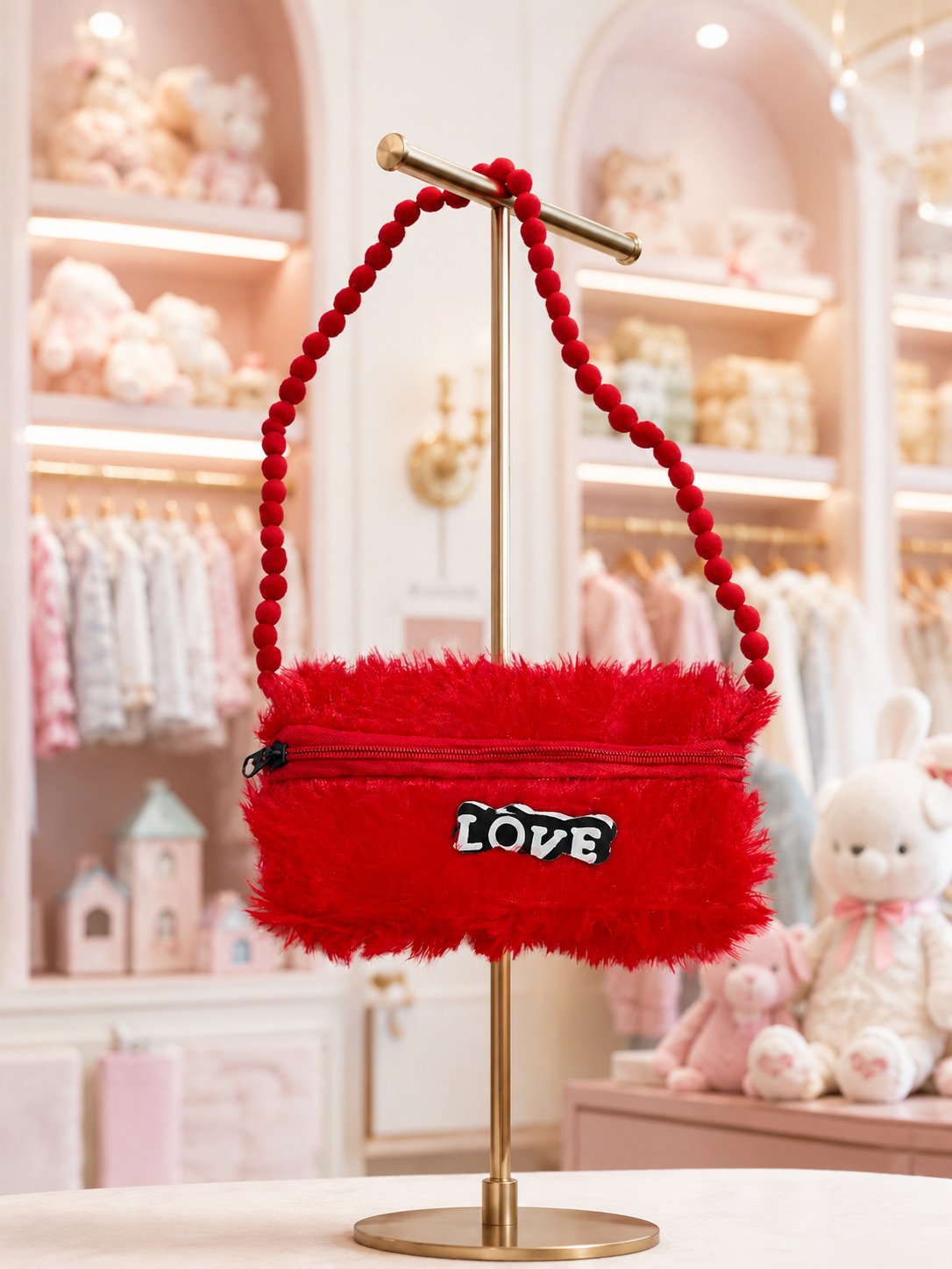 Girls Fluffy Fashion Sling Bag - Image 5