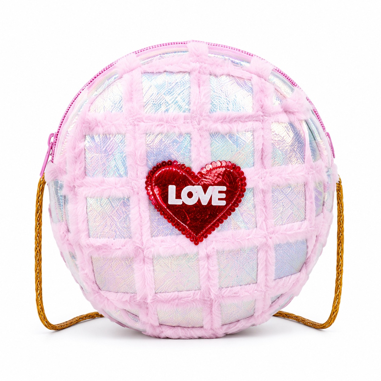 Princess Pink Furry Sling Bag - Image 3