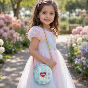 Magic Love round sling bag for girls with stylish circular design and adjustable shoulder strap