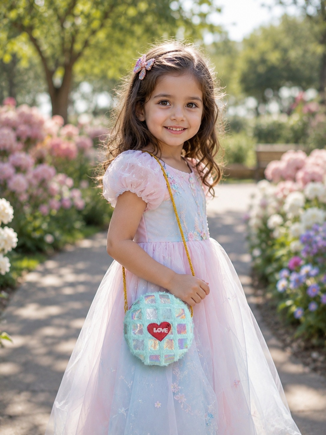 Magic Love round sling bag for girls with stylish circular design and adjustable shoulder strap