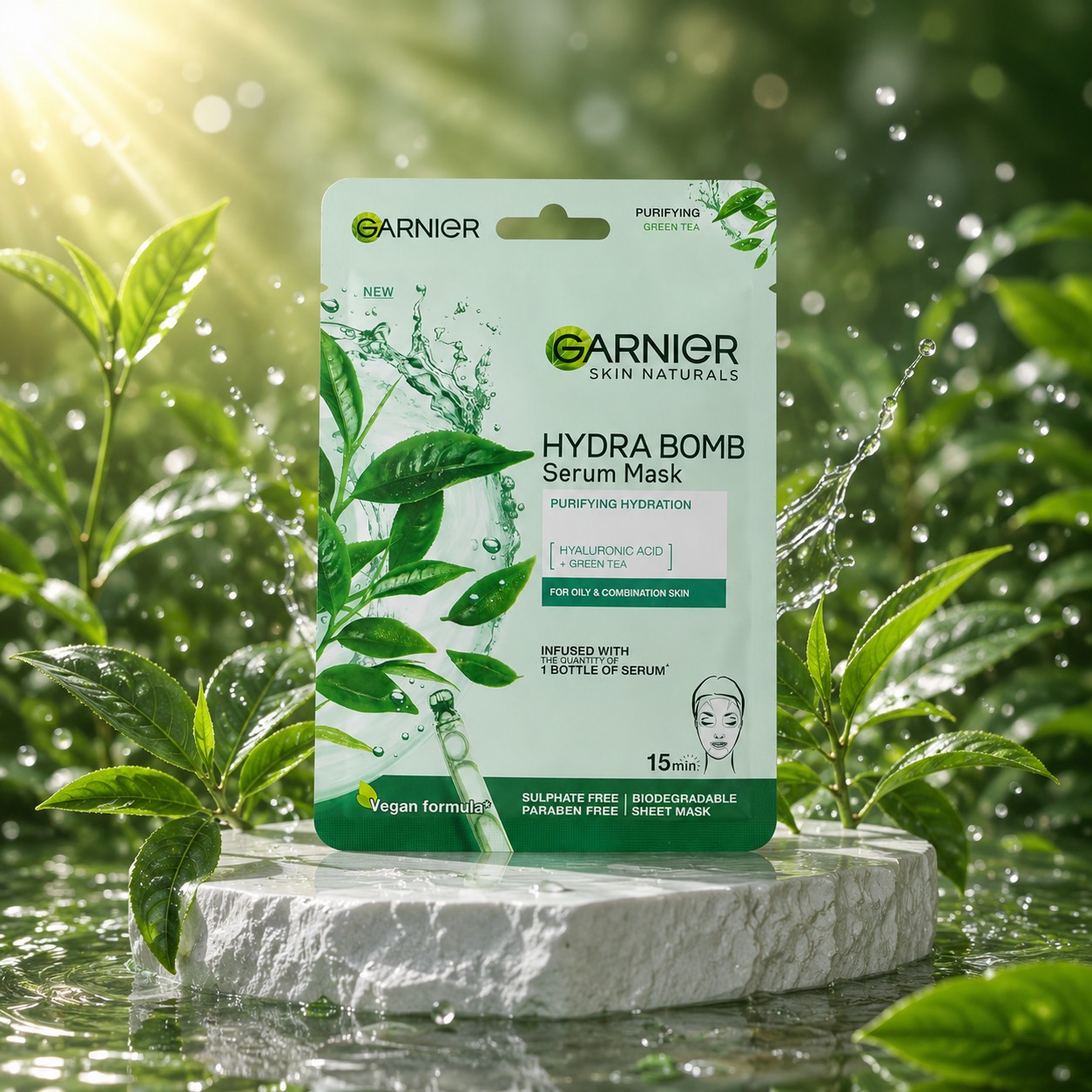 Garnier Skin Naturals Hydra Bomb Serum Mask – Purifying Hydration - Image 3