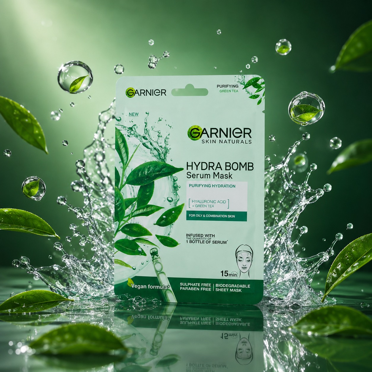 Garnier Skin Naturals Hydra Bomb Serum Mask – Purifying Hydration - Image 4