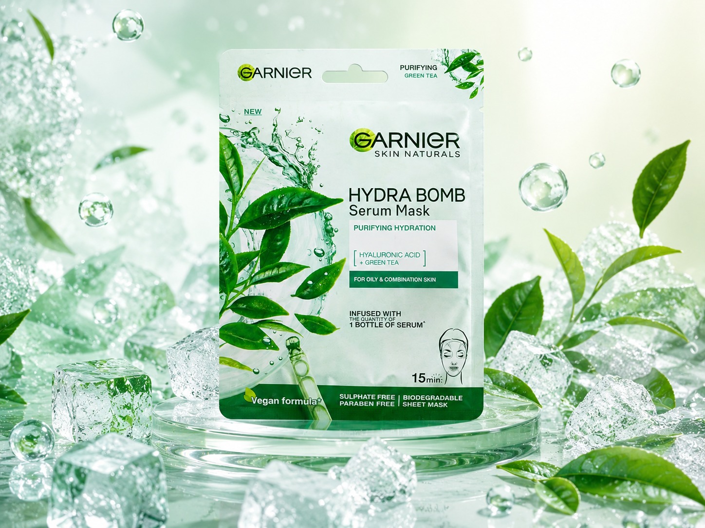 Garnier Skin Naturals Hydra Bomb Serum Mask – Purifying Hydration - Image 2