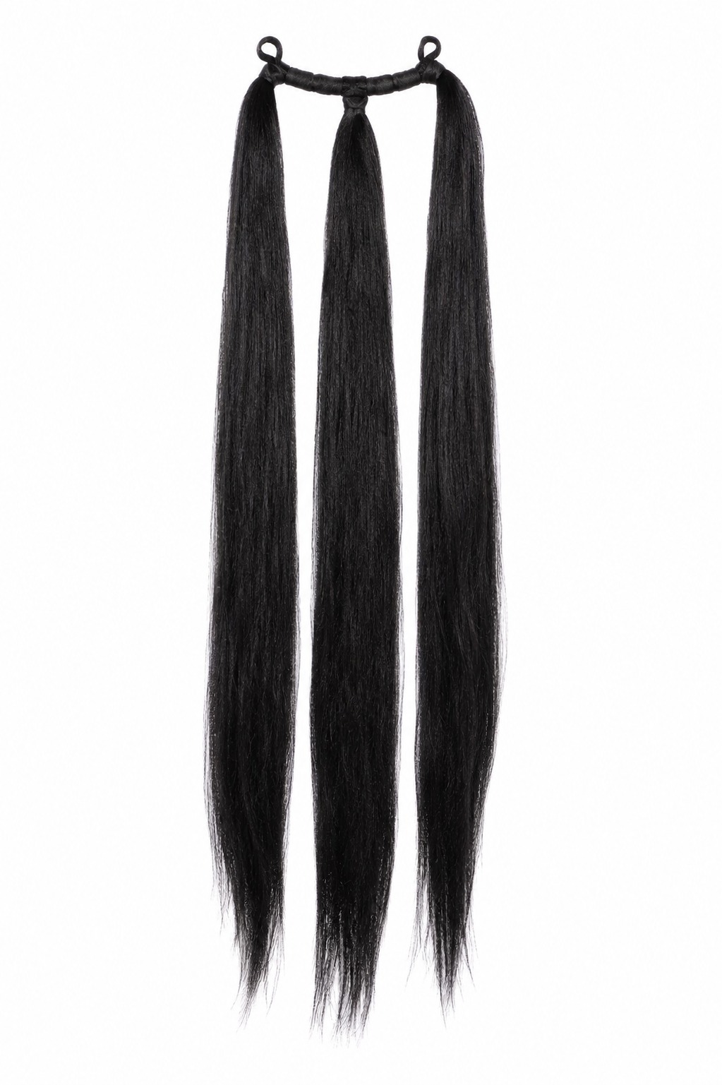 Premium Long Straight Hair Extension in natural black with a silky smooth finish for added length and volume.