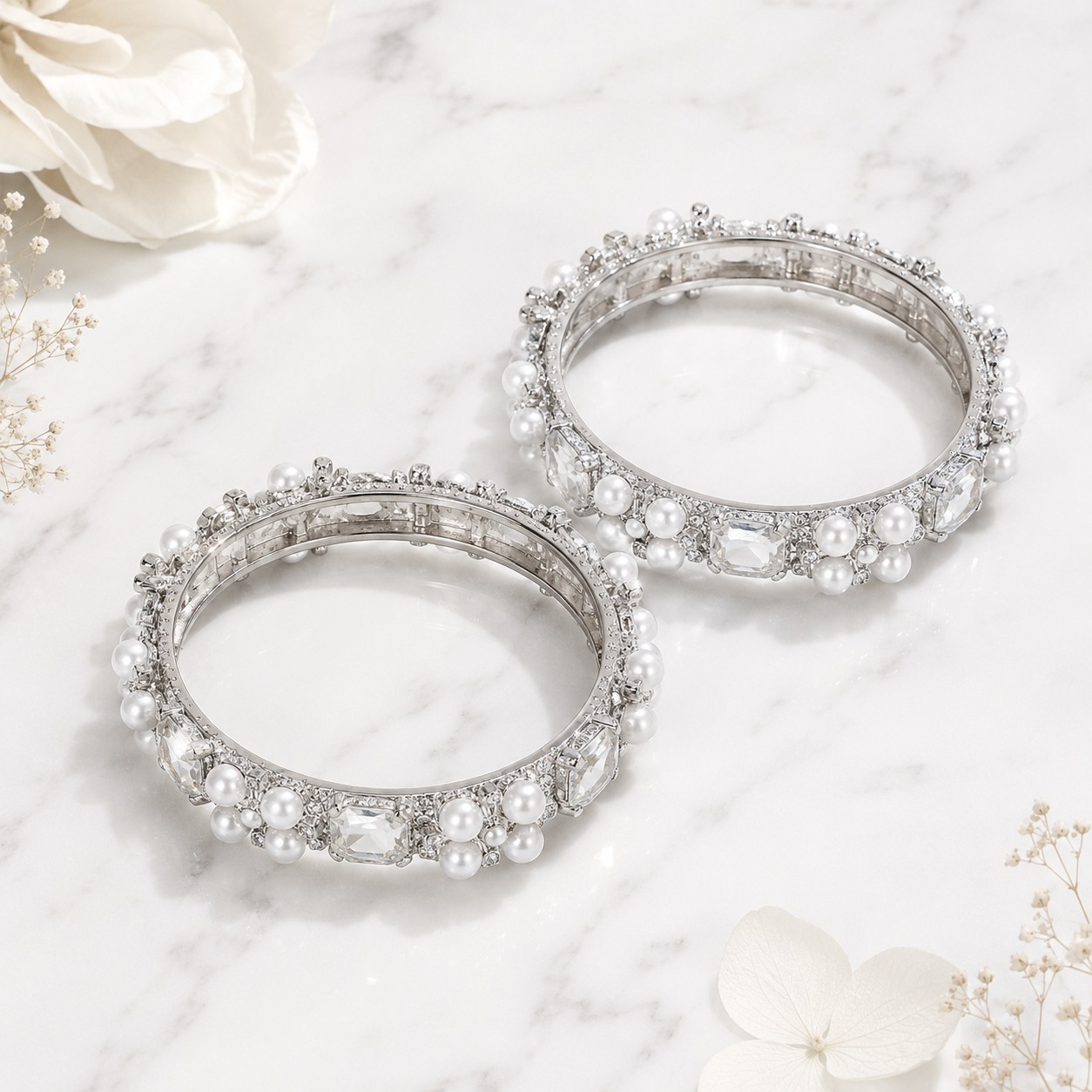 Crystal Pearl Designer Kada - Image 5