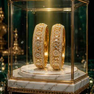 Rajwadi Crystal Kada Bangles for Women