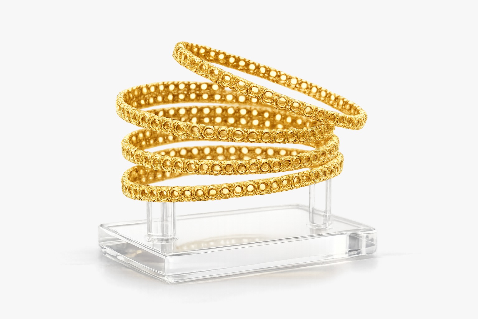 Lustre Loop Gold Bangles - Image 2