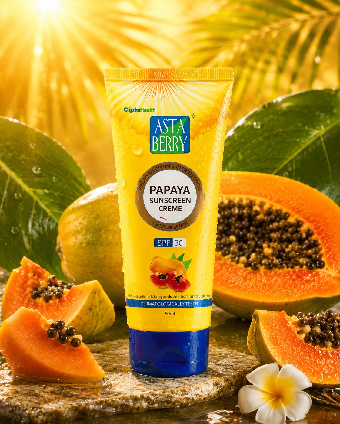 Astaberry Papaya Sunscreen Creme SPF 30 - Image 5