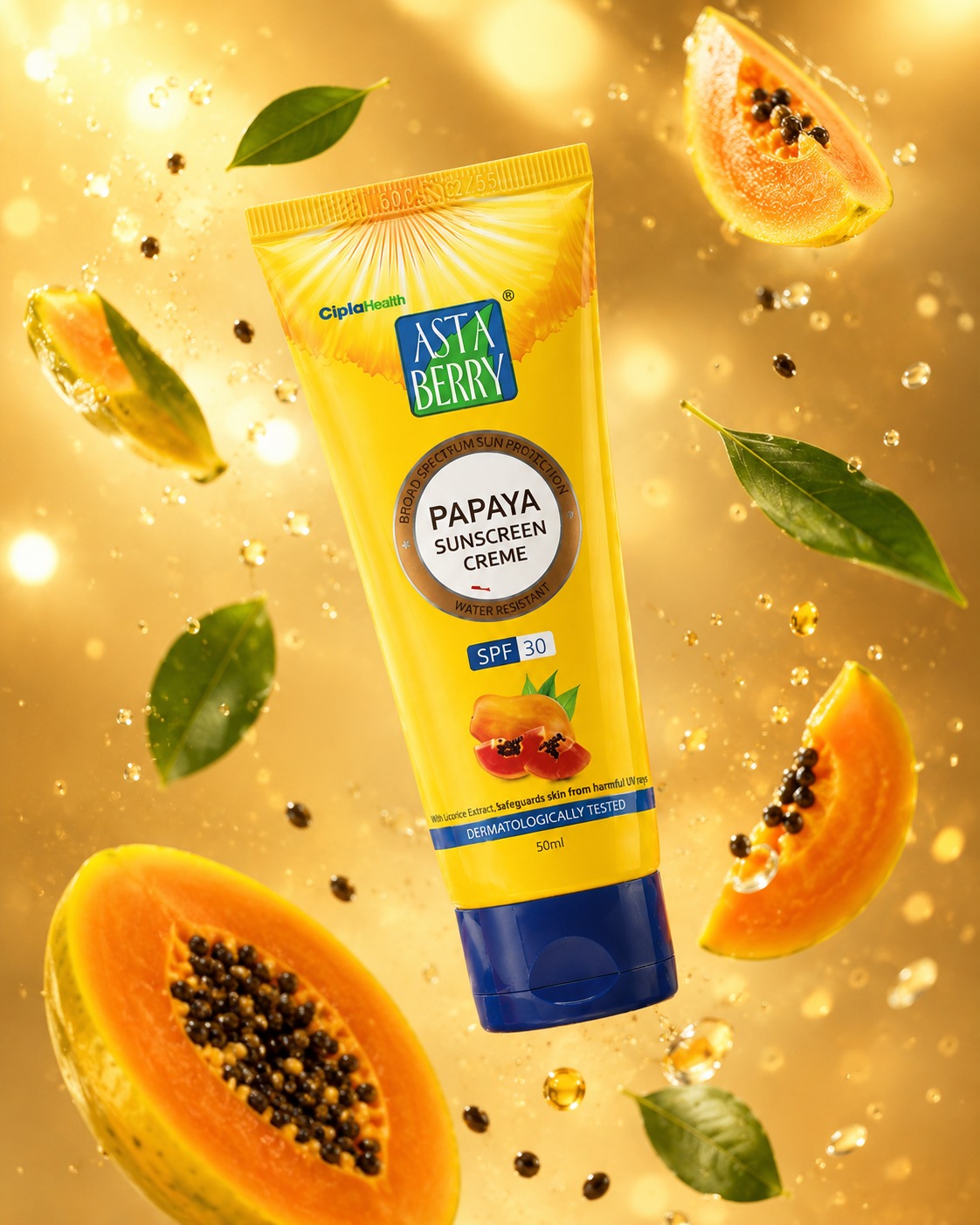 Astaberry Papaya Sunscreen Creme SPF 30 - Image 3