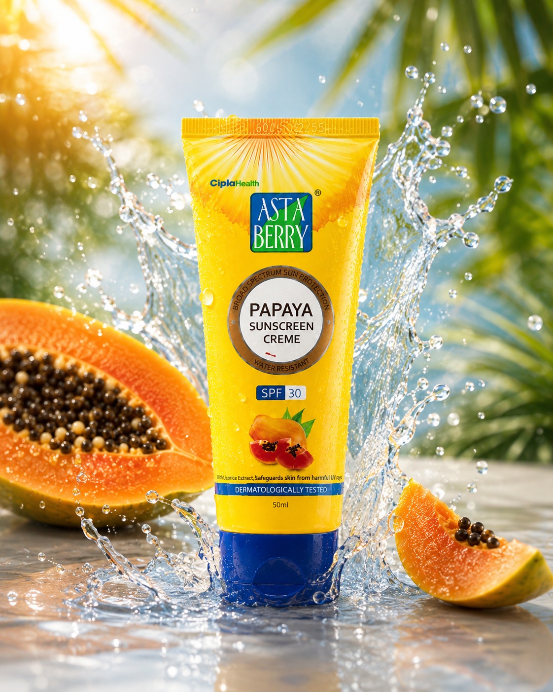 Astaberry Papaya Sunscreen Creme SPF 30 - Image 4