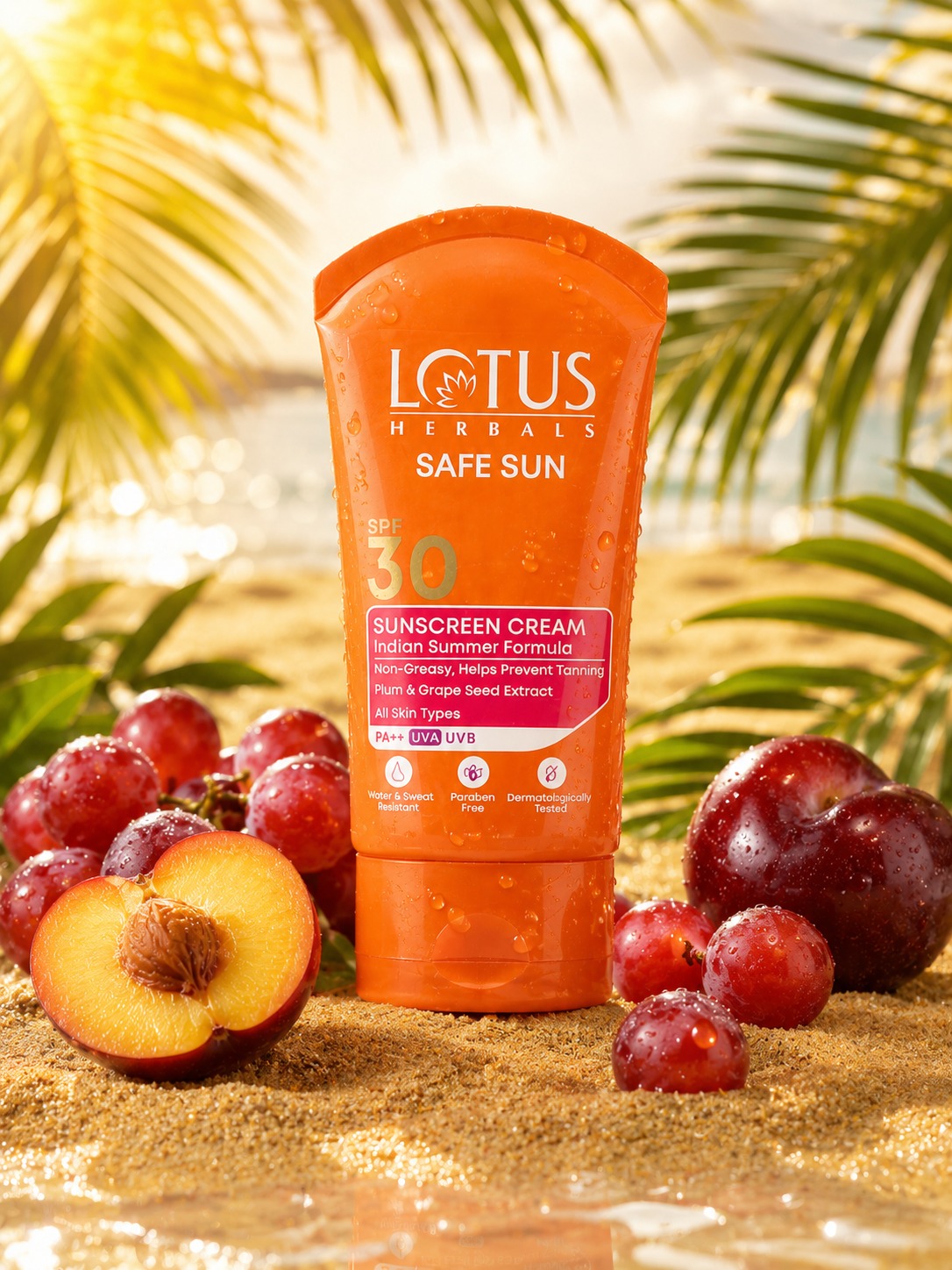 Lotus Herbals Safe Sun SPF 30 Sunscreen Cream PA++ UVA UVB Protection